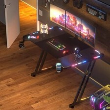 Bureau gaming avec led - bureau,