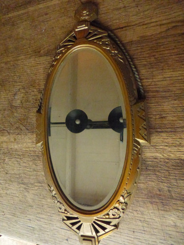 Superbe miroir ovale bronze - miroir,