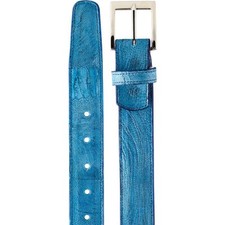 Ceinture En Autruche Bleu