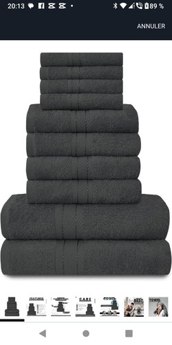 Lot dix serviettes bain - de, de