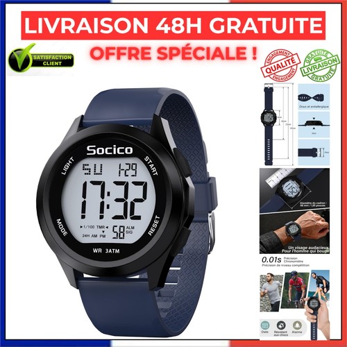 Montre numérique sport - , homme