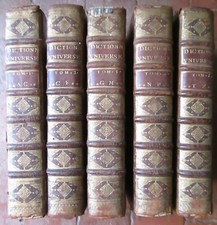 TREVOUX : DICTIONNAIRE UNIVERSEL FRANCOIS ET LATIN, 1721. 5 volumes in folio