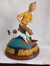 BELLE FIGURINE TINTIN ET MILOU. STUDIO AVENTURE 34 CM.