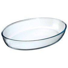 Plat à Four Ovale "Verre" 35cm Transparent