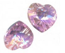 6 COEURS SWAROVSKI® ELEMENTS 6228 10.3 X 10 VIOLET AB  X 6