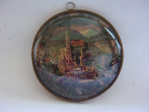 Cadre rond mural verre bombé - cadre,