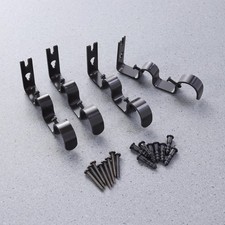  2pcs réglables doubles tringles à rideaux supports épaisses style romain