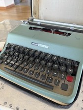 ANCIENNE PETITE MACHINE A ECRIRE PORTABLE OLIVETTI  LETTERA  32 FONCTIONNE etui
