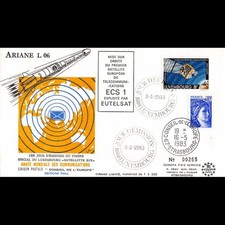 AR 15L - FDC 1ER JOUR LUXEMBOURG ARIANE L06 - SATELLITE ECS