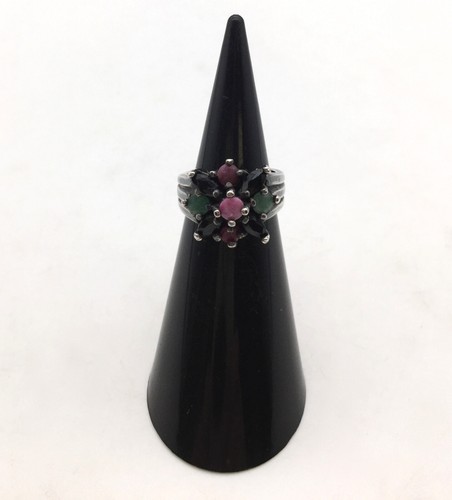 Jolie bague florale argent - jolie, argent/