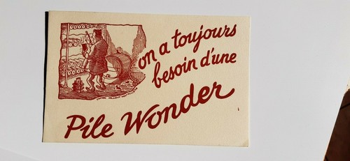 Buvard vintage pile wonder - vintage,