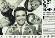 Publicité Advertising 089  1985 Alain Afflelou opticien (2p)  on est fou lunette