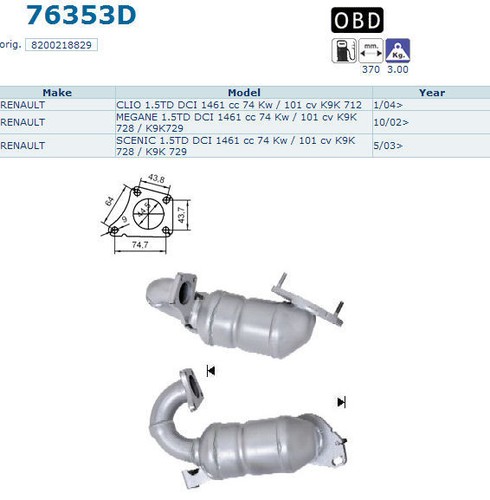 Pot catalytique renault clio - catalytique,