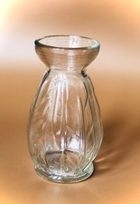 Vase à jacinthe fleur à bulbe années 30/40 en verre moulé