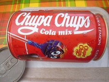 ANCIENNE BOITE EN TOLE SUCETTES CHUPA CHUPS CHERRY COLA COLA MIX