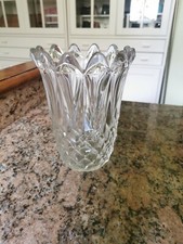 Vase transparent vintage en