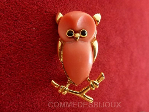 Broche vintage hibou owl - broche,