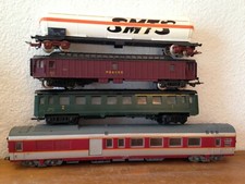 Lot de 4 Wagons Voyageurs  postes SNCF SMTS  Jouef lima HO Train Jouet ancien