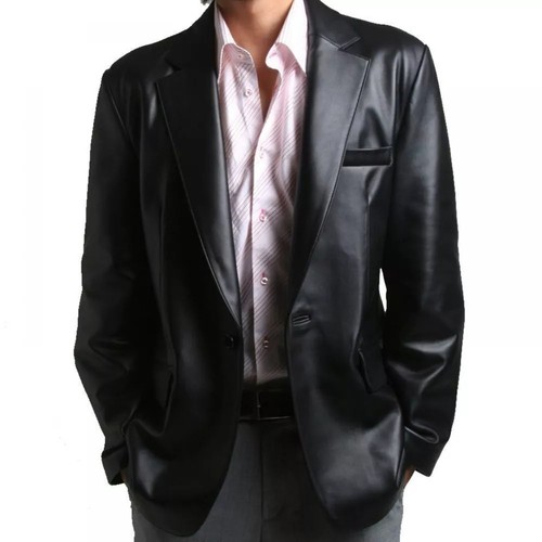 Blazer homme cuir noir - blazer, en