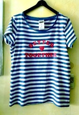 T-shirt de pyjama rayé bleu