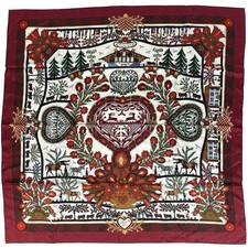Foulard Hermès Vintage Découpages Plissé Soie 100% Soie Années 90 Rare...