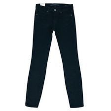 ZARA Femme Noir Skinny Fit Stretch Slim Pantalon Jean EUR 34 USA 2 UK 6 W24