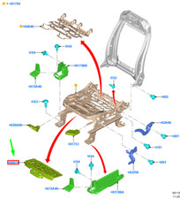 Extension de base de siège avant FORD GALAXY MK3 2495601 NEUF ORIGINAL