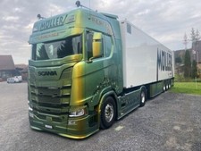 TEKNO 83565 SCANIA HIGHLINE TRACTEUR 4X2 + SEMI FRIGORIFIQUE " MULLER " (D) MINT