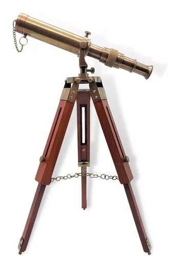 Télescope laiton avec pied - télescope, en