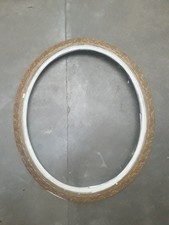 Ancien Grand Cadre Ovale Bois