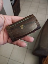 Rare Objet Ancien XiX Napoléon Ill Bois Monture Accessoires Tabatière