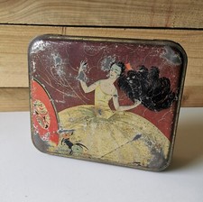 ancienne boite tôle,  Art déco - femme 
