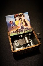 Boîte à musique en bois Le Château dans le ciel - Personnalisable