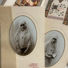 👁 PHOTOS VINTAGE COMMUNIANTE JUMELLES  ATELIER PHOTOGRAPHIQUE PROFESSIONNEL