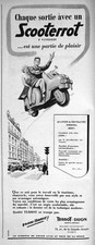 PUBLICITÉ DE PRESSE 1955 SORTIR AVEC UN SCOOTERROT 3 VITESSES - TERROT DIJON
