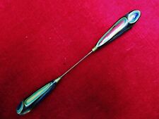 EPINGLE à CHAPEAU- BÉRET ancienne BAKÉLITE façon PLUMES de PAON ART DÉCO