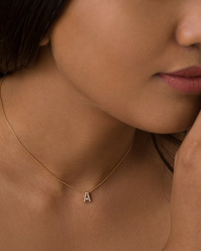 Véritable diamant initiale - véritable,