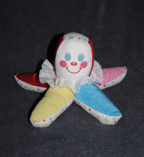 Peluche PLAYSKOOL 1991 Doudou Pieuvre Jaune Bleu Etoile De Mer Ancien Vintage