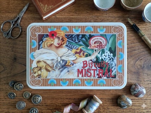 Boîte biscuits vintage - boîte, à