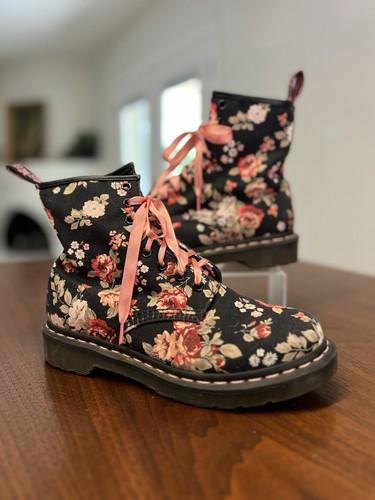 Doc martens rose floral - rose, print