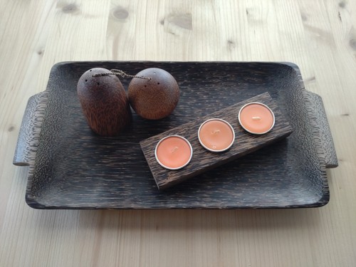 Three palm wood - three, items