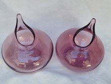 Lot deux vases verrerie Design création  CHRISTIAN TORTU signature incise