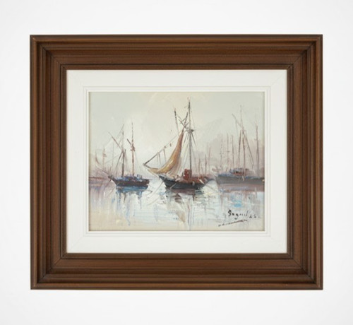 Tableau marine huile - marine, toile