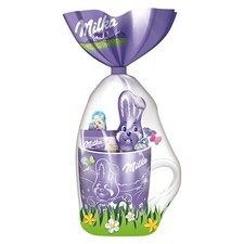 Milka Tasse De Pâques Remplie De Mélange De Chocolat Au Lait Des Alpes 99G