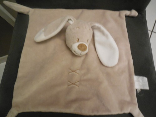 Doudou plat lapin blanc - doudou,