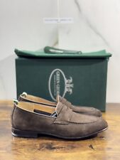 Green George Mocassino Homme Daim Tête Marron Luxury Fait à la Main Hommes 40.5