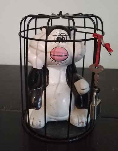 Tirelire vintage chat - tirelire,