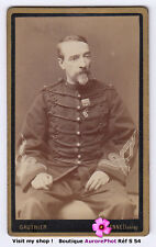 MILITAIRE, OFFICIER MÉDAILLÉ D'INFANTERIE 109ème RÉGIMENT, CDV à VIENNE 1880-S54