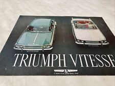 Triumph Vitesse catalogue vente brochure prospectus dépliant automobile vintage