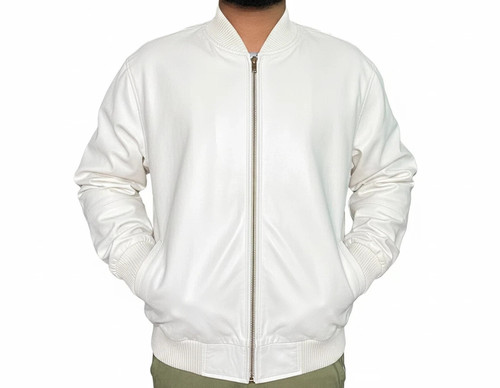 Blouson bomber cuir - en,